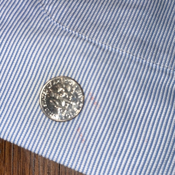 Bonpoint Girls Garance Ra Bleu Cherry Sequin Seersucker Blazer - Picture 11 of 11